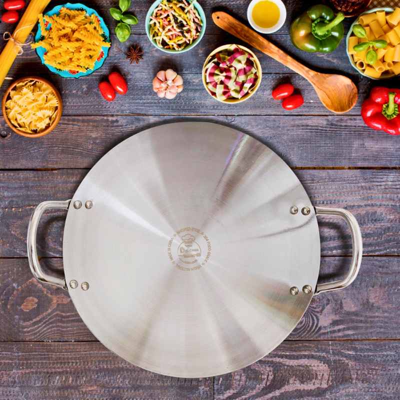 Alternative view of 28 cm Japani SS Steel Cooking Pan