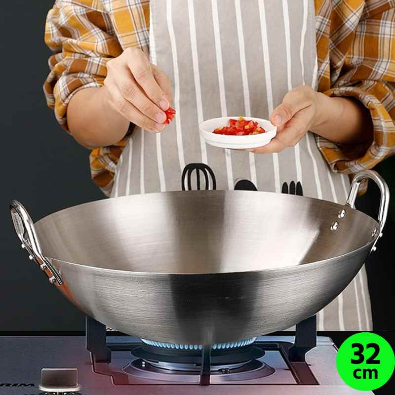 32 cm Japani SS Steel Cooking Pan