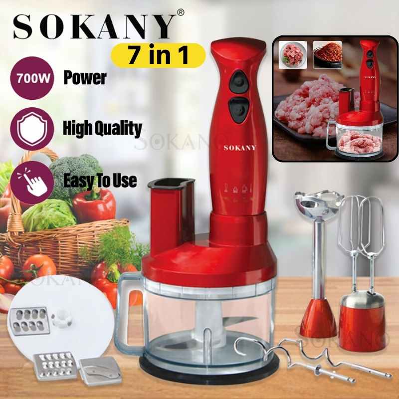 SOKANY 7 in 1 Hand Blender -Mixer and chopper