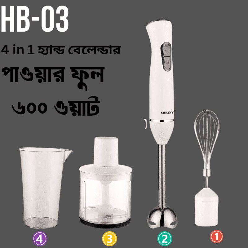 Powerful Hand Blender HB03 - 600 W