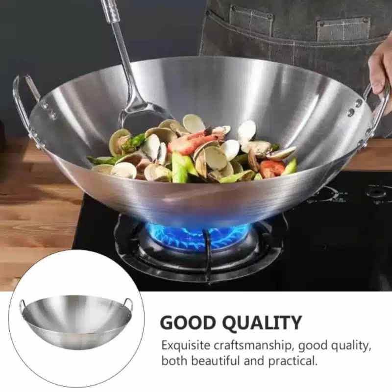 Alternative view of Japani SS Steel Cooking Pan