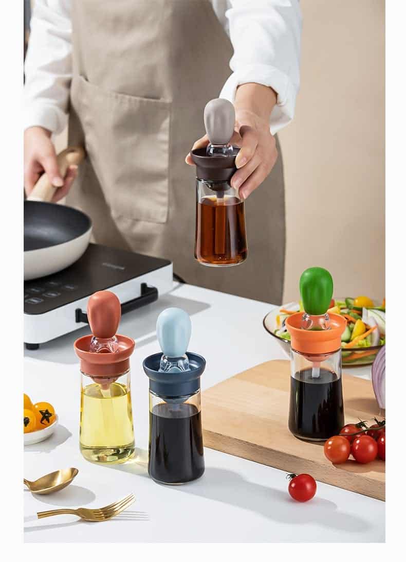 Oil Bottle With Silicone Brush