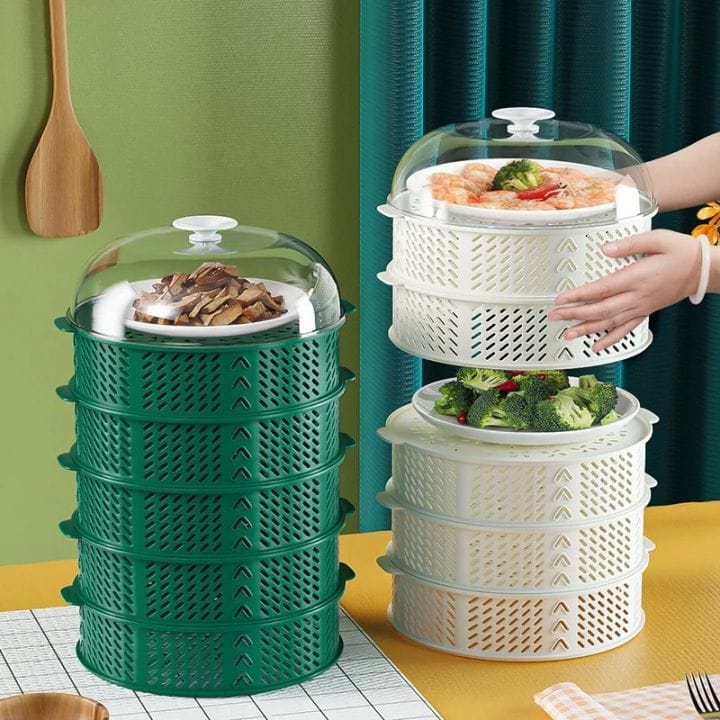 Alternative view of 5 layer Multifunctional food and safety cover