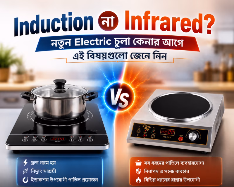 Induction না Infrared? নতুন Electric চুলা কেনার আগে এই বিষয়গুলো জেনে নিন