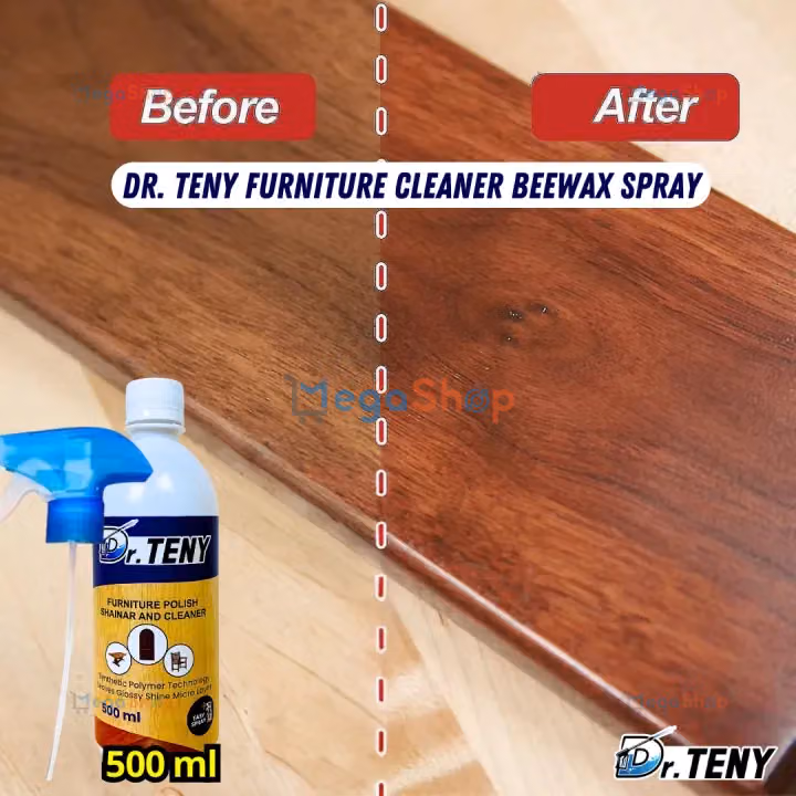 Dr Teny Natural Micro-Molecularized Beeswax Spray, Beeswax Furniture Polish, Bees Wax Furniture Polish and Cleaner, Beeswax Spray Furniture Polish, Wood Seasoning Beewax for Furniture Floor, 500 ml