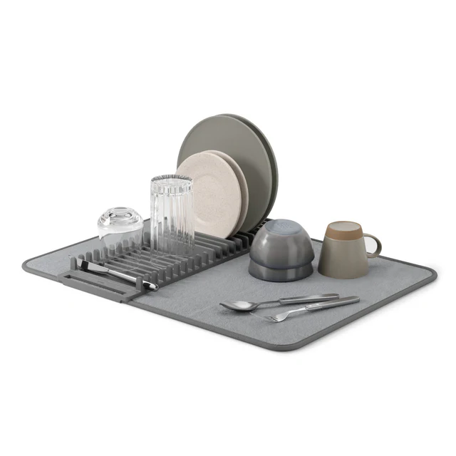 Plate Glass Drying Rack with Mat