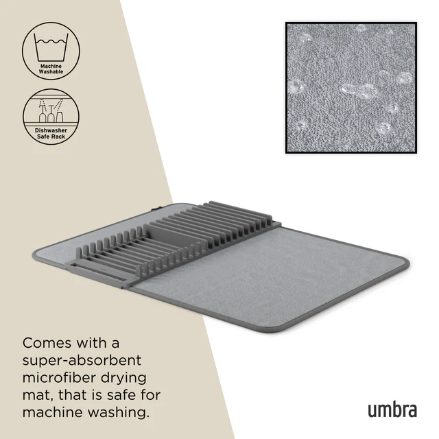 Plate Glass Drying Rack with Mat