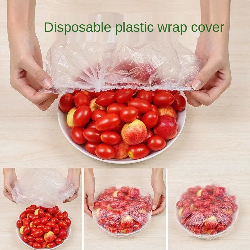100PCS Premium Disposable Plastic Wrap for Food Preservation
