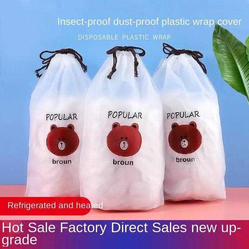 100PCS Premium Disposable Plastic Wrap for Food Preservation