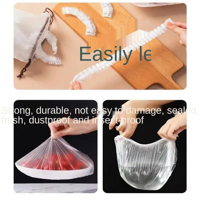 100PCS Premium Disposable Plastic Wrap for Food Preservation