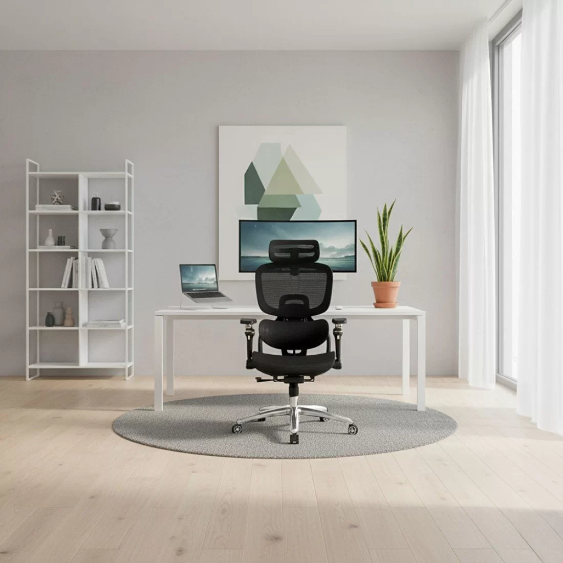 Top-Rated Ergonomic Mesh Chair 5-in-1 Comfort Edition – Premium Support & Smart Features