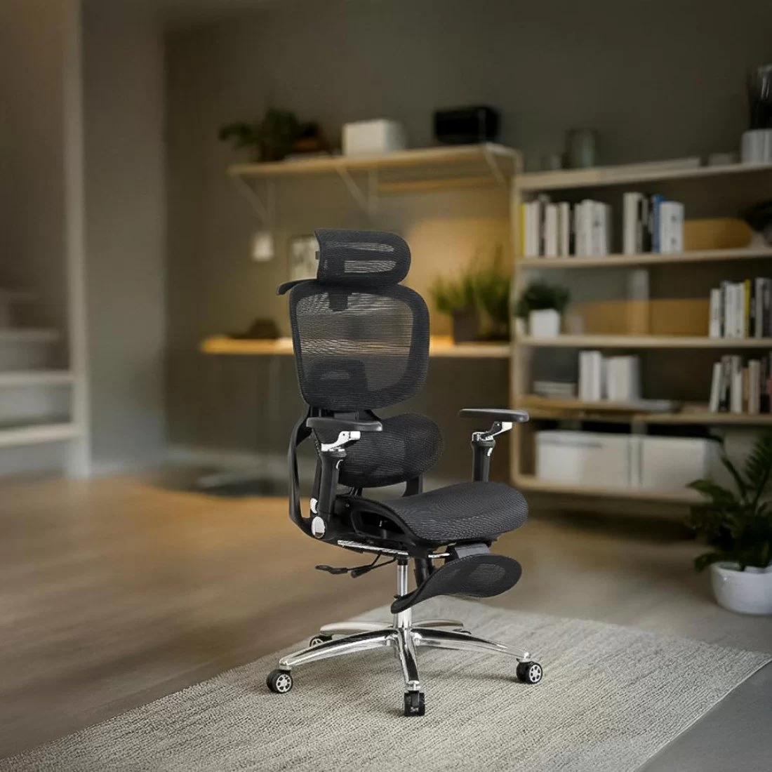 Top-Rated Ergonomic Mesh Chair 5-in-1 Comfort Edition – Premium Support & Smart Features
