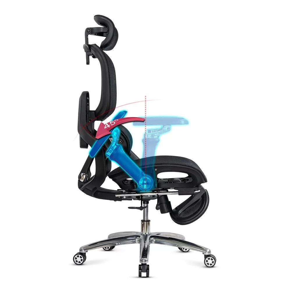 Top-Rated Ergonomic Mesh Chair 5-in-1 Comfort Edition – Premium Support & Smart Features