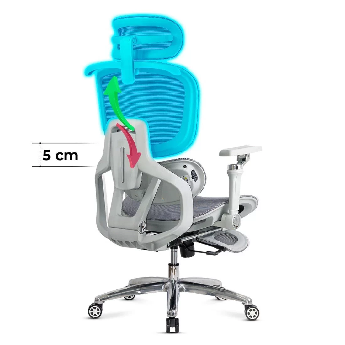 Top-Rated Ergonomic Mesh Chair 5-in-1 Comfort Edition – Premium Support & Smart Features