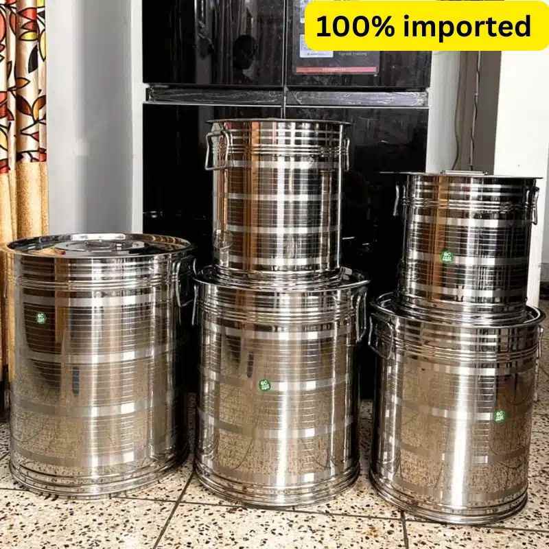 22-26 KG Size SS Steel rice container